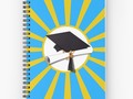 'Light Blue and Gold School Colors Graduation ' Spiral Notebook by Gravityx9 * Available i…