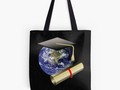 * 'World Class Graduate' Tote Bag by Gravityx9 * CONGRATS TO THE GRAD! Graduation Cap, Ear…