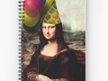 'Mona Lisa Birthday ' Spiral Notebook by Gravityx9 * Available in a selection of ruled or g…