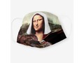 Mona Lisa Pilgrim Thanksgiving Cloth Face Mask via zazzle