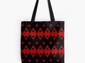 'Black and Red Playing Card Shapes' Tote Bag by Gravityx9 * Spades, Clubs, Diamonds and He…