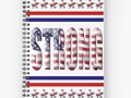 * 'American Flag STRONG' Spiral Notebook by #Gravityx9 | Redbubble ~ 120 pages, Choice of…