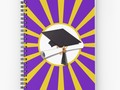 * 'Purple and Gold School Colors Graduation ' Spiral Notebook by Gravityx9 * Available in a…