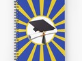 * 'Blue and Gold School Colors Graduation ' Spiral Notebook by Gravityx9 * Available in a…