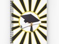 * 'Black and Gold School Colors Graduation ' Spiral Notebook by Gravityx9 * Available in a…