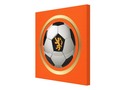 Netherlands Soccer Ball,Dutch Lion on Orange Canvas Print via zazzle