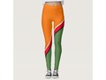 Green, Orange and Red Diagonal Leggings via zazzle