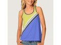 Yellow, Blue and Sliver Diagonal Tank Top    via zazzle