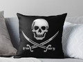 * Jolly Roger Pirate Skull & Sword Crossbones Throw Pillows by Gravityx9 at Redbubble ~ Thi…