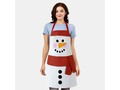 Snowman With Red Scarf Christmas Apron via zazzle