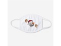 📷 * #Maskup * #Christmas #Baseball #Snowman wearing Santa Hat White Cotton Face Mask by…