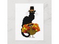 📷 * Thanksgiving Le Chat Noir with Turkey PostCards by #SpoofingTheArts at Zazzle…