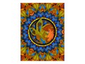 📷 * K185 Autumn on Blue Abstract Postcard by Abstractedness at Zazzle * Hearty autumn colo…