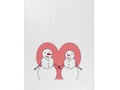 📷 * #Christmas #Snowmen * Cute Snowmen, Snowman Couple Christmas or Valentine’s Day Towel /…