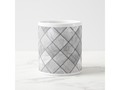📷 * White/Silver Faux #Patchwork #Quilting Pattern Coffee Mug by IgotYourBack by #Gravityx9…