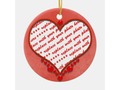 📷 * Beaded Heart Photo Frame Christmas Tree Ornament by LovesMe_LovesMeNot at Zazzle by…