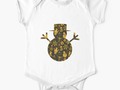 📷 * Golden Christmas Icons Snowman One Piece - Short Sleeve by #Gravityx9 at Redbubble *Bab…