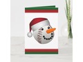 📷 * Christmas Baseball Snowman Holiday Card by #Sports4you at Zazzle /  #Gravityx9…
