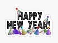 📷 * New Years Celebration Party Hats Stickers / Reusable Wall Decals by #Gravityx9 at Redbu…