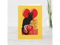 Le Chat Noir - Happy Valentine's Day Holiday Card   *15% off with code TWODAYSAVING * ♥   via zazzle