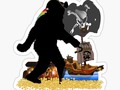 * Gone Squatchin' Fer Buried Treasure Stickers by #Gravityx9 at Redbubble * #Squatchme * Av…