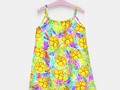 * Just for Little Girls * Pretty Yellow Hawaiian Floral Design Summer Dresses at Live Heroe…
