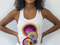 * Fun Fashion for Summer * Retro Circles Groovy Colors Racerback Tank Top * Retro Circles G…