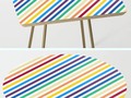 * Rainbow Stripes Side Table by #Gravityx9 at Society6 * Choose round or square. * Measures…