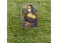 * 20% off with code SPOOKYWEEKND ends today * Mona Lisa Says Please Wear a Mask Garden Flag via zazzle