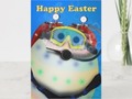 Cute SCUBA Diving Easter Eggs Card Sending Easter Greetings From Downunder ~ Available at Zazzle!