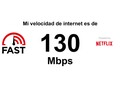 Mi velocidad de internet es de 130Mbps. ¿Cuál es tu velocidad de internet?