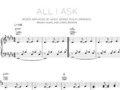 All I Ask - Adele [Sheet & Midi Download]