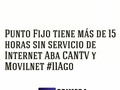 Vecinos de Punto Fijo denunciaron a través de la red social Twitter que tienen más de 15 horas sin el servicio de I…