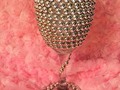 Silver Pearl Wine Glass via Etsy