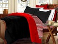 HAPPY LIVING: RED AND BLACK BEDDINGS