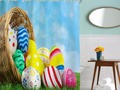 Colorful Easter Eggs Shower Curtains Selection via sunyoananda