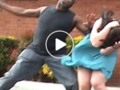 This Guy Hits His Girlfriend, Watch What He Gets In Return!