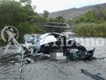 Así quedó el helicóptero de Jorge Brito