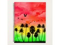 Palm Tree Sunset Design - Planner via zazzle