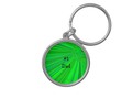 #1 Dad Green Radiating Planet Keychain #1dad #fathersdaygifts #customgifts via zazzle