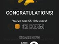 I’ve beat 55.10 % users yesterday on Berminal. Download and play Crypto Psychic on Berminal App at…