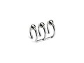 Surgical Steel Fake Cartilage Clip-On Triple Closure Ring With Beads