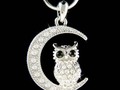 Crystal Owl Necklace Made with Swarovski