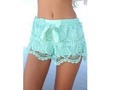 Teal Lace Shorts