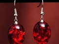Fire Amber Bead Earrings
