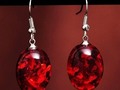 Fire Amber Bead Earrings