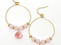 Rose petal Hoop Earrings