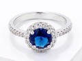 Sapphire Halo Ring