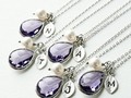 Amethyst Drop Necklace