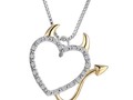 Li'l Devil Heart Crystal Necklace